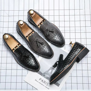 Nouvelles Chaussures Oxford S0068X pour Homme en Cuir de Vachette, Style Gentleman, à Enfiler, Broderie Perle, Légères, Tendance Automne, pour Marié - Product Image 6