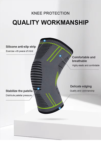 <span class=keywords><strong>Genouillère</strong></span> de sport tricotée en gros, manchon de compression antidérapant en silicone pour la récupération du <span class=keywords><strong>ménisque</strong></span> et du ligament croisé antérieur, course à pied et fitness - Product Image 4
