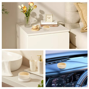 Diffuseur rond en bois, arôme naturel, purificateur d'air pour la maison, chambre et voiture - Product Image 4