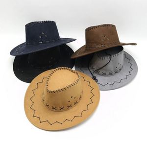 Custom Unisex Western Cowboy Hats for Children & Adults Polyester Material Floppy Brim <b>Sunscreen</b> Design Promotional Use - Product Image 4
