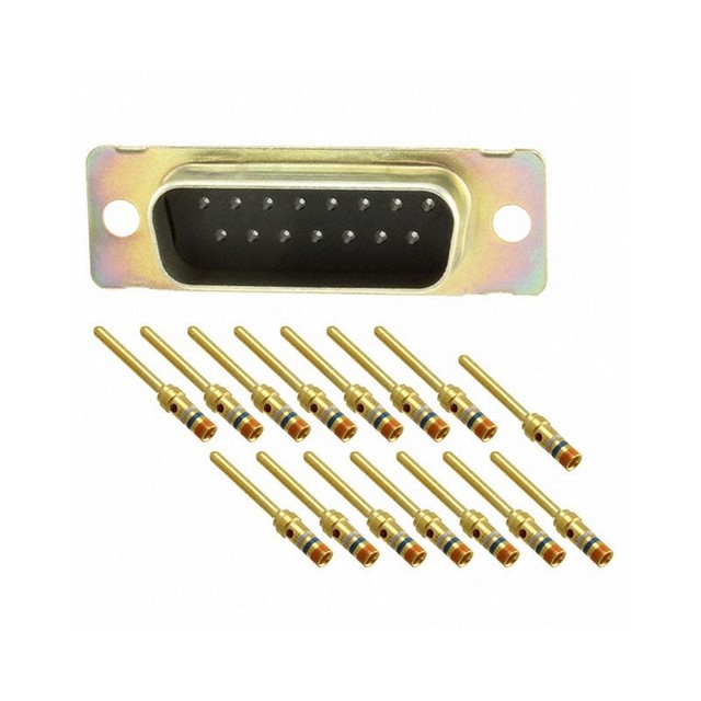 New Sale 1757819-7 15 Position D-Sub Plug Male Pins MIL-DTL-24308 AMPLIMITE 109 Connector Assemblies 17578197 Free Hanging