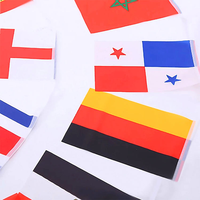 Drapeau suspendu en polyester pour l'extérieur, bannière décorative de pays du monde entier, drapeaux de pays pour la Coupe du Monde de football 2026, guirlande de drapeaux