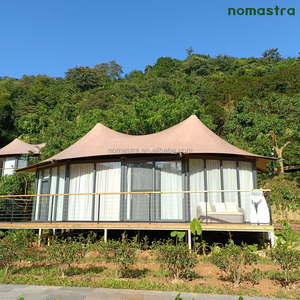 ハイエンドスチールグランピングロッジ1ベッドルーム + リビングエリア + 浴室砂漠リトリートプレーリーキャンプ場用モジュラースチールフレーム - Product Image 2