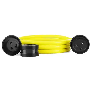 30a marine shore power extension cord kit l5-30r and l5-30p 50 ft sjtw heavy contractor grade for yachting usage