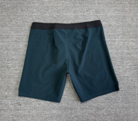Shorts de sport pour homme à séchage rapide, gris uni, taille élastique, mi-longueur, en nylon et élasthanne tricoté, shorts de boxe, boardshorts