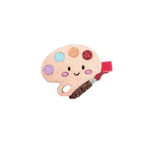 5 pièces/ensemble, pinces à cheveux en tissu pailleté de dessin animé tendance, mignonnes, colorées, en forme de pomme, accessoires pour cheveux de filles - Product Image 3