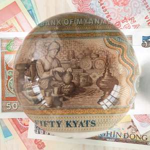 High Definition 6x Acrylic Pocket <b>Magnifier</b> Hemispherical <b>Mirror</b> Mantou with Paperweight Design Expansion Tool - Product Image 1