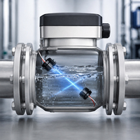 Capteur de débit ultrasonique étanche 1 MHz, transducteur piézoélectrique pour la mesure de l'eau et des liquides, contrôle des fluides industriels