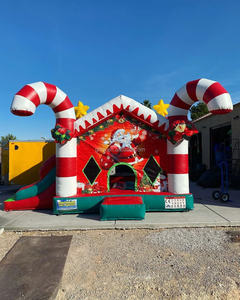 Célébrations de Noël gonflables commerciales de PVC avec le traîneau gonflable de notre père Noël - Product Image 3