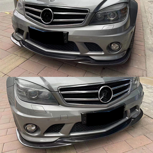 Nuevo alerón delantero de fibra de carbono <span class=keywords><strong>W204</strong></span> C63 AMG con escape para 2007-2011 - Product Image 5