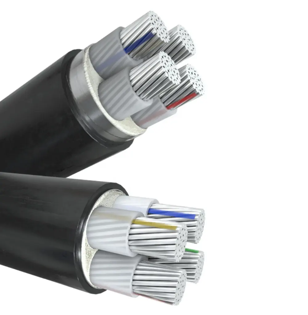 Eléctrico 0,6/1kv Conductor de aluminio de potencia XLPE PE Cable de PVC Cable aéreo agrupado