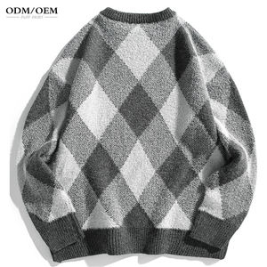 Suéter Personalizado con Logotipo OEM y ODM para Hombre, Suéter de Lana de Manga Larga, Suéter de Punto con Cuello Redondo para Hombre - Product Image 3