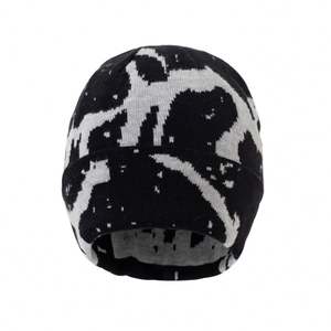 Gorro de Punto Personalizado al por Mayor con Logotipo Jacquard, 100% Acrílico, Transpirable, Impermeable, de Alta Calidad, Unisex, para Deportes de Invierno y Esquí - Product Image 1