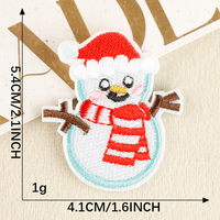 Patch de broderie thermocollant de Noël sur mesure en gros Applique en tissu écologique pour vêtements étiquette de patchs brodés