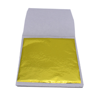 Offre spéciale 8X8.5 Cm 500 pièces par paquet feuille d'or jaune Imitation dorure mur Art artisanat meubles de maison Taiwan feuilles d'or
