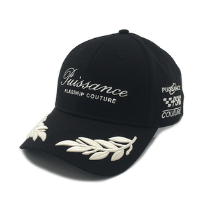 Casquettes de baseball unisexes en coton noir de haute qualité avec broderie 3D personnalisée sur la visière, 6 panneaux, boucle en métal en forme de D, marque <span class=keywords><strong>Soo</strong></span> <span class=keywords><strong>Chic</strong></span> - Product Image 2