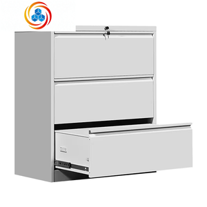 Meuble de classement métallique à 3 tiroirs latéraux, vertical, format A3, économique, sur roulettes - Product Image 3