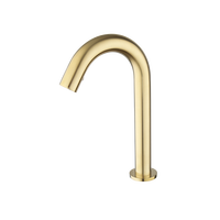 Robinet automatique à capteur infrarouge, alimenté par piles, eau chaude et froide, robinet mitigeur sans contact doré pour lavabo de salle de bain, robinet électronique