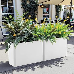 Jardinière intelligente à énergie nouvelle en acier inoxydable noir personnalisée, finition thermolaquée, réservoir de 290 L, auto-arrosage - Product Image 6