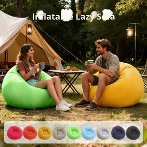 โซฟาบีนแบ็กทรงกลมแบบพับได้ วัสดุ PVC ดีไซน์หนาพิเศษ นั่งสบาย ทันสมัย - Product Image 1