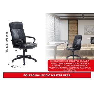 Sedia da Ufficio Master Black - Product Image 1