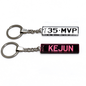 Porte-clés personnalisé en acrylique avec impression UV de dessins animés, mini <span class=keywords><strong>plaque</strong></span> <span class=keywords><strong>d</strong></span>'<span class=keywords><strong>immatriculation</strong></span>, porte-clés de voiture personnalisé, cadeau promotionnel - Product Image 2