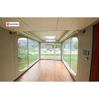 40 pieds commerce modulaire luxe préfabriqué acier intelligent minuscule espace capsule maison préfabriquée capsule chambre hôtel 20 pieds capsule maison
