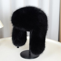 Chapeau Bomber en Fausse Fourrure de Renard pour Femmes, Chaud et Épais, avec Oreillettes en Fourrure, Protection Contre le Vent, Protection des Oreilles, Décontracté, Fête, Ski, Pêche