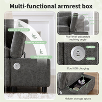 Maßgefertigtes Multifunktions-Sofa in L-Form mit breiten Sitzen, Stauraum, Ottoman und ausziehbarem Schlafsofa aus Stoff für das Wohnzimmer
