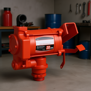 Bomba eléctrica de transferencia de combustible de 20 GPM (76 L/min) de alto flujo con boquilla de apagado automático para gasolina, diésel y queroseno - Product Image 2