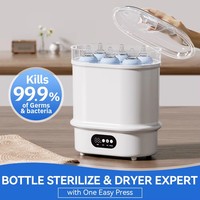 Stérilisateur et Sécheur Électrique Multifonctionnel pour Biberons avec Affichage Numérique – Stérilisation Automatique des Biberons pour l'Alimentation à Domicile