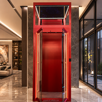 Porte d'ascenseur domestique à double battant, à ouverture centrale, à deux panneaux, coulissante automatique, pliante, à bascule manuelle, couleur personnalisée