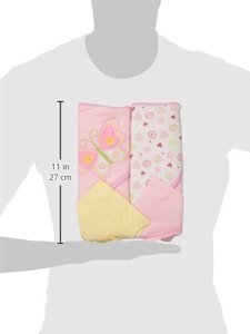 Ensemble de serviettes et débarbouillettes en coton tissé à capuche Spasilk pour bébé, 2 serviettes, 2 débarbouillettes, couleur unie, antimicrobien, écologique, pour la salle de bain - Product Image 2