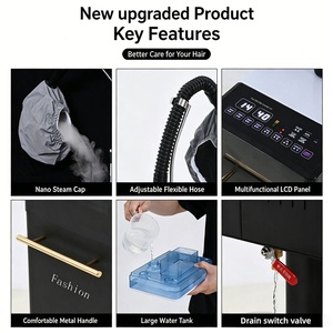 Casque de vapeur capillaire à micro-brume <span class=keywords><strong>d</strong></span>'ozone pour salon de coiffure, équipement professionnel en gros - Product Image 5