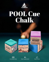 Juego de Tizas de Billar KONLLEN Multicolor, Modelo Pro Nano, con Soporte Magnético de Cuero, Accesorios Profesionales para Billar y Snooker