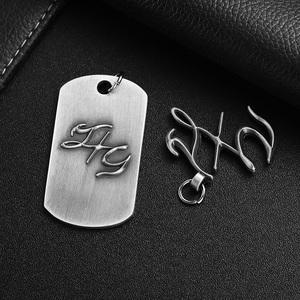 Tùy chỉnh kim loại chết tem 3D logo dập nổi kỷ niệm Dog Tag Vòng cổ cho nam giới - Product Image 5