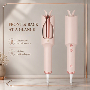 Rizador de Pelo Automático Sin Calor Torlin Rosa Suave para Rizos de Celebridad, Rizador Giratorio Automático de Lujo con Logotipo Personalizado y Barril Largo - Product Image 1