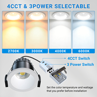 Spot LED Encastrable Européen 4CCT 8W Certifié CE Anti-Éblouissement 80CRI pour Intérieur Salon Magasin