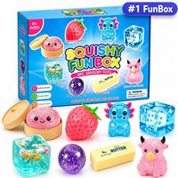 Boîte Mystère Squishy Amusante 8 Pièces – Ensemble de Jouets Anti-Stress à Compression en Maltose TPR à Rebond Lent – Boîte Surprise