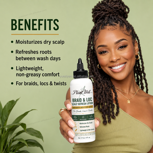 Sérum Rafraîchissant Sans Rinçage au Miel, Biotine et Hamamélis pour Tresses, Twists et Locs – Soin du Cuir Chevelu Marque Blanche - Product Image 4