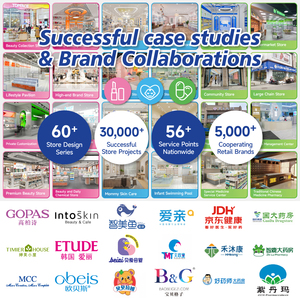 09-HLNJS001-B ชั้นวางสินค้าตกแต่งร้านค้าสไตล์ครีมเกาหลี สำหรับ<span class=keywords><strong>ร้าน</strong></span>ค้าแม่และเด็ก ออกแบบตกแต่งภายในร้านค้าเด็ก - Product Image 3