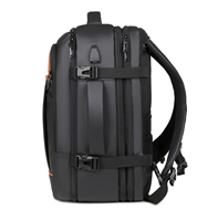 Sac à dos pour ordinateur portable multifonctionnel extensible en PU avec logo personnalisé, étanche, avec port USB et ceinture à coussin d'air, portable – Vente chaude usine