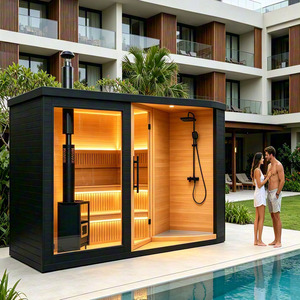 Cabine de sauna extérieure de luxe en bois massif pour jardin, sauna pour <span class=keywords><strong>spa</strong></span> et bien-être à domicile - Product Image 3