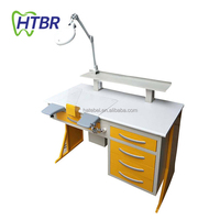 Poste de travail dentaire individuel de 1,2 m avec lampe LED intégrée, table de technicien, accoudoir ergonomique, banc de laboratoire