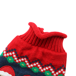 Offre Spéciale : <span class=keywords><strong>Pull</strong></span> Col Roulé Chaud pour <span class=keywords><strong>Chien</strong></span>, Motif Têtes de Père Noël Fair Isle – Vêtements de Noël <span class=keywords><strong>Moche</strong></span> pour Animaux de Compagnie (Chats Inclus) - Product Image 5