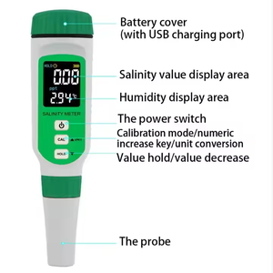 Sensore intelligente Ar8212 + penna palmare ATC acqua di mare e salamoia <span class=keywords><strong>piscina</strong></span> salinometro pH Meter <span class=keywords><strong>per</strong></span> acqua salata e acqua dolce con alta precisione - Product Image 3
