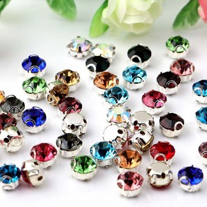 Rhinestone 2D Cosido a Mano con Una Sola Garra 16-50 #   Cristales Redondos de Vidrio para Decoración de Vestidos de Novia, Diseño Antienganches - Product Image 4