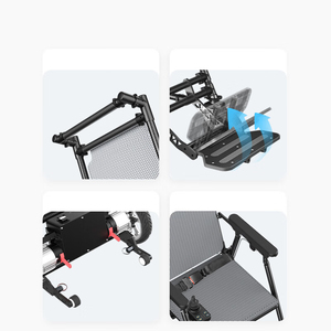 Silla de Ruedas Eléctrica Plegable KSM-621 para Discapacitados, Marco Ligero de Fibra de Carbono, Batería de Larga Duración, Silla de Ruedas Compacta - Product Image 6