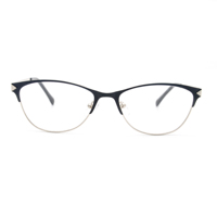 Kacamata Pria Trendy Model Cat Eye Full Frame Dengan Lensa PC Bening Definisi Tinggi, Kacamata Optik Kasual Harian Modis untuk Pria