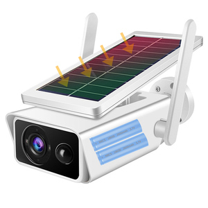 Caméra de <span class=keywords><strong>surveillance</strong></span> solaire étanche pour extérieur, caméra IP Wifi <span class=keywords><strong>360</strong></span> <span class=keywords><strong>degrés</strong></span>, caméra de sécurité Wifi CCTV, ampoule avec haut-parleur - Product Image 2